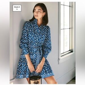 Lilly Pulitzer Dreema Blue Patterned Women's Dress worn 1x